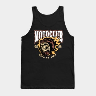 skull head moto club Tank Top